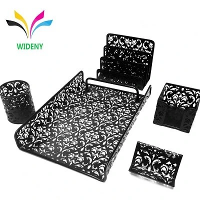metal desk organizer set